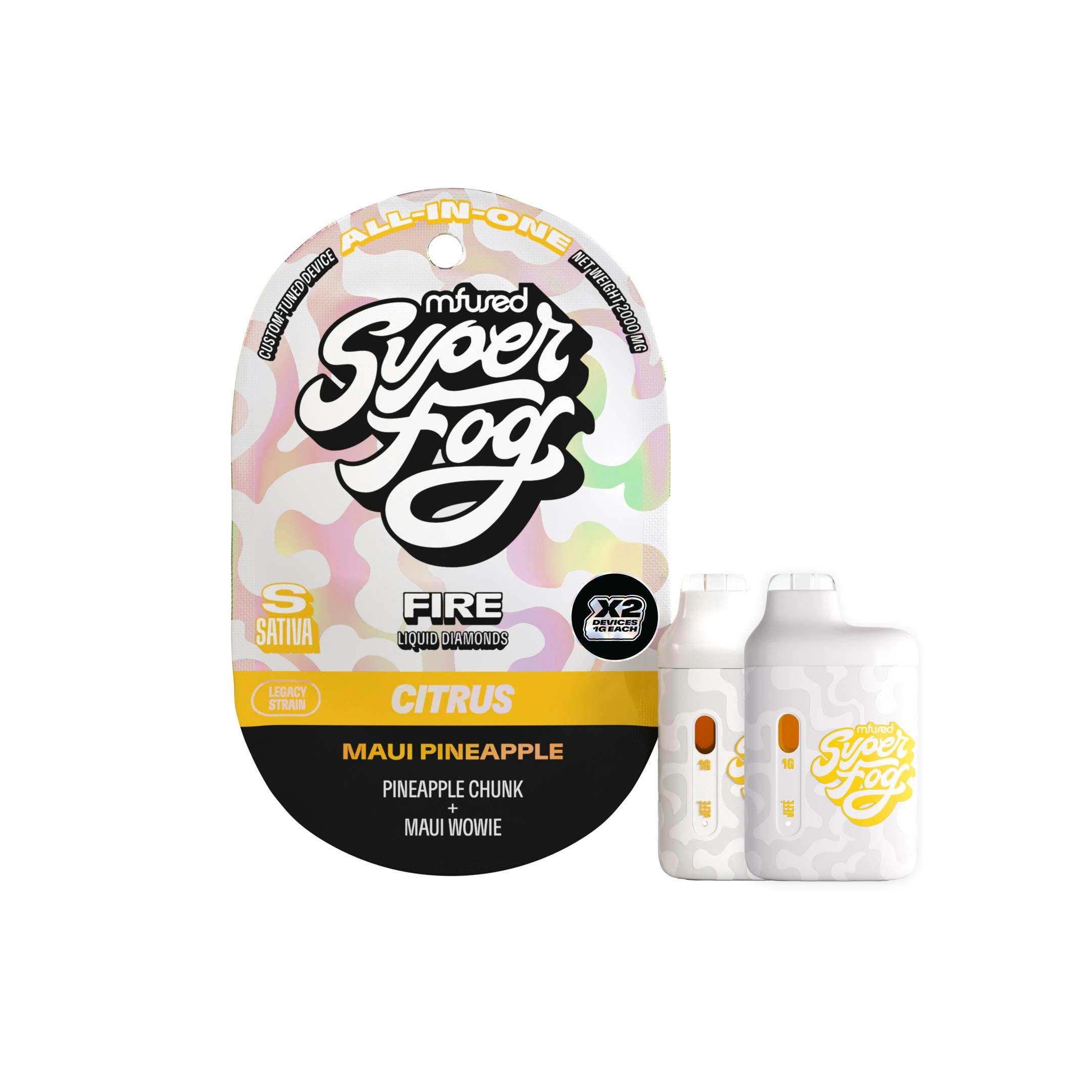 Mfused | Fire Jefe 1g Vape 2pk | Maui Pineapple