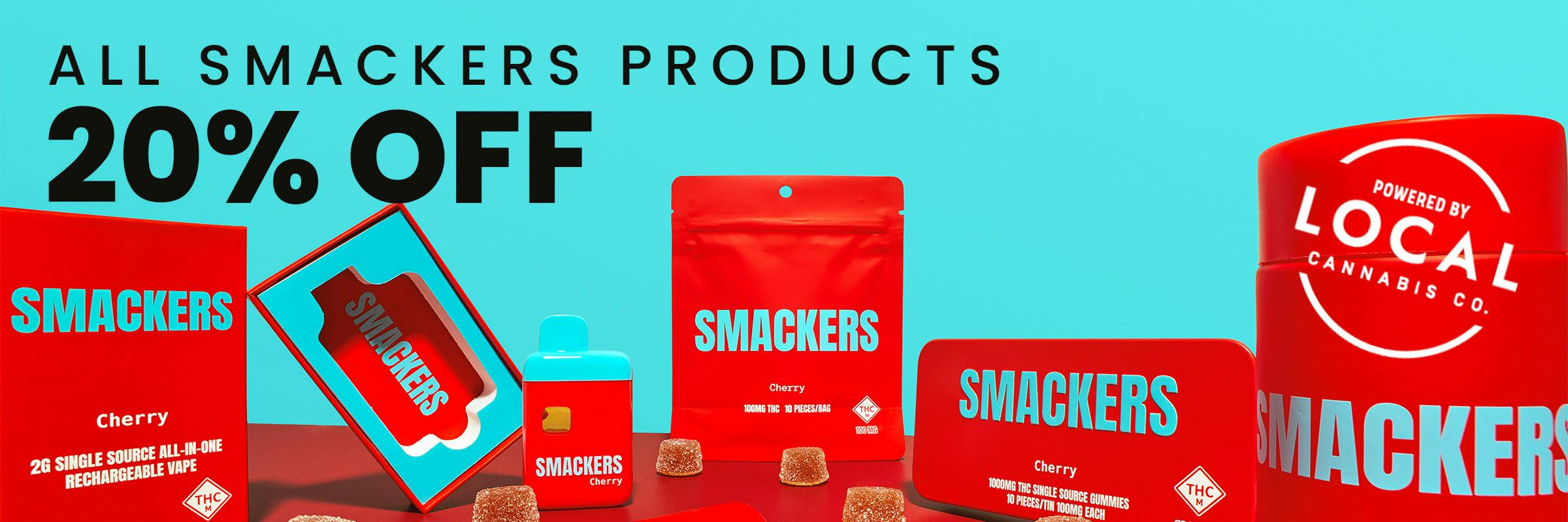 This month, all smackers products are 20% off! no stacking discounts. 