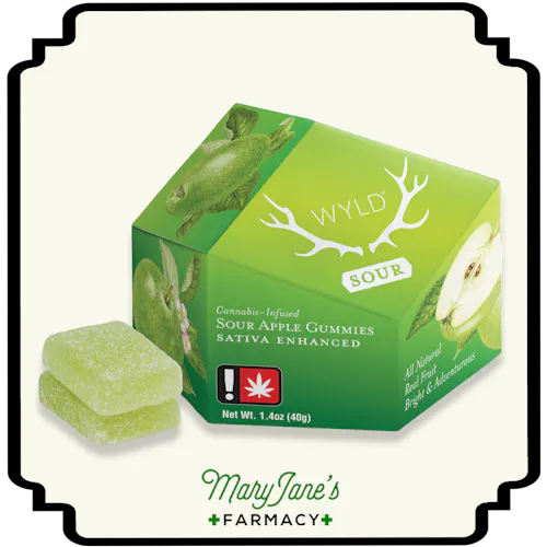 Sour Apple Sativa Gummies 10-Pack | 100mg-1