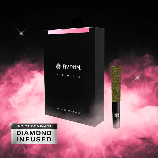 Rythm Infused Pre-Roll Pack Strawberry Shortcake (I) 5pk/2.5g (indica hybrid, infused pre roll packs)