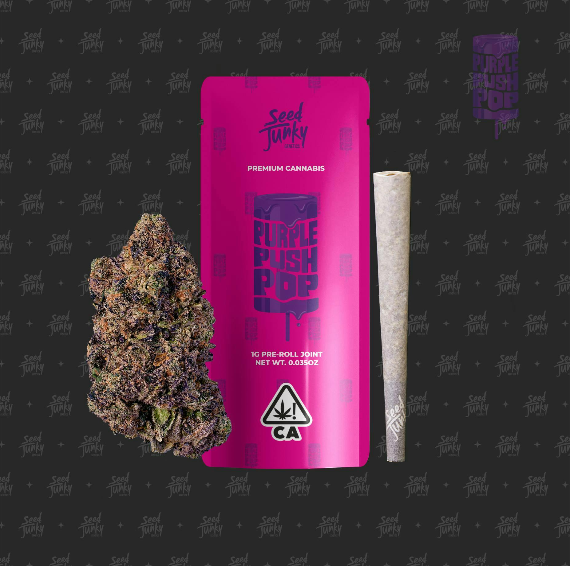 Product: SEED JUNKY | PURPLE PUSH POP | PRE-ROLL HYBRID