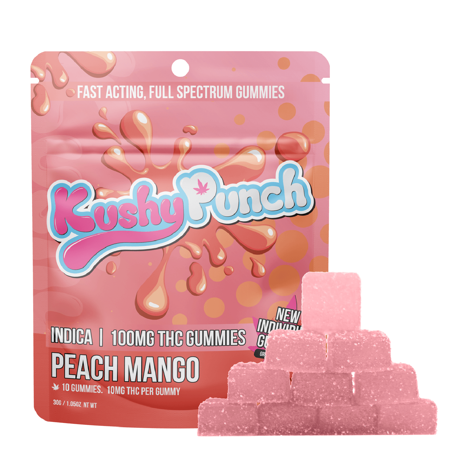 Peach Mango Indica | Gummies [10pk x 10mg]
