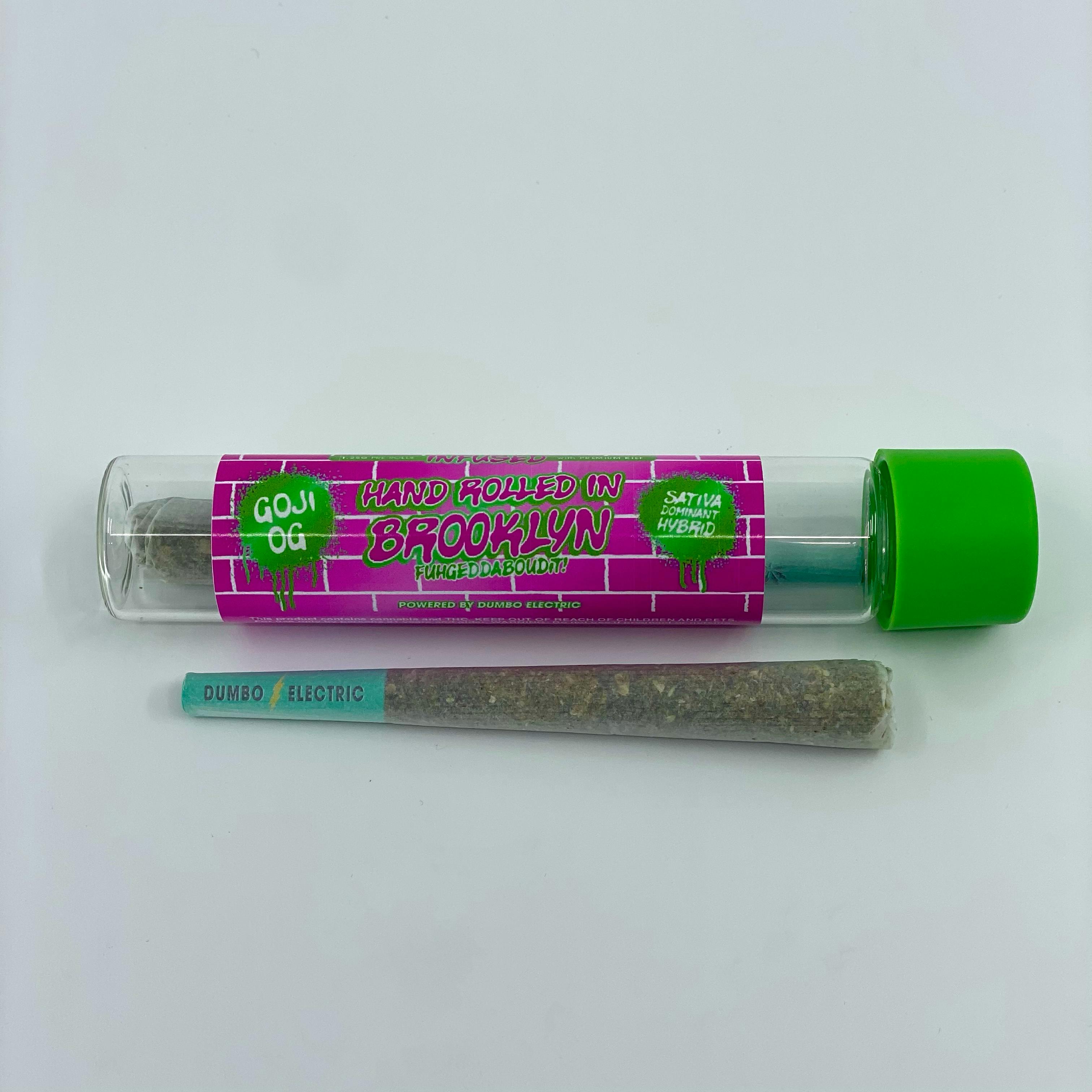 HAND ROLLED IN BROOKLYN | 1.25G PREROLL INFUSED W/PREMEUIM KIEF | GOJI OG