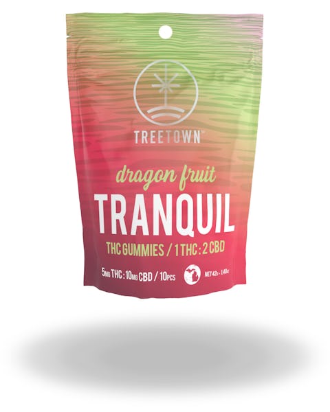 Product: TreeTown | Dragon Fruit Tranquil 1:2 THC:CBD Gummies | 50mg:100mg