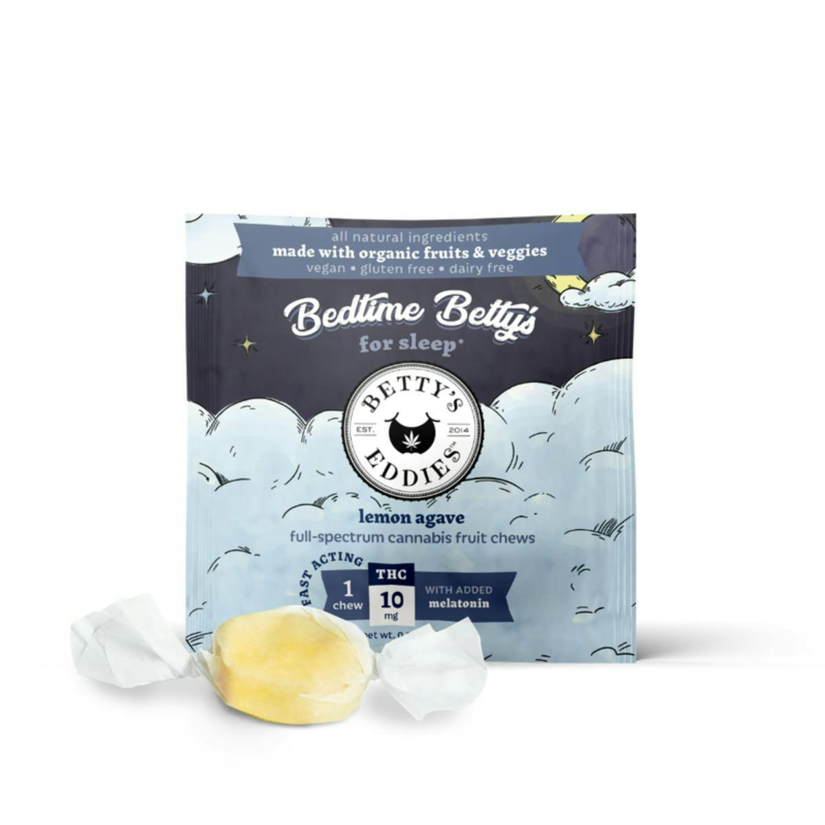 Betty's Eddies - Bedtime Fruit Chews 5mg - Lemon Agave (single)