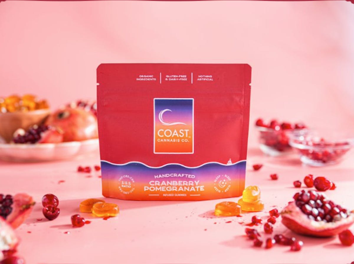 Image of Coast Cannabis | Cranberry Pomegranate 1:1:1 | Gummies | 100mg