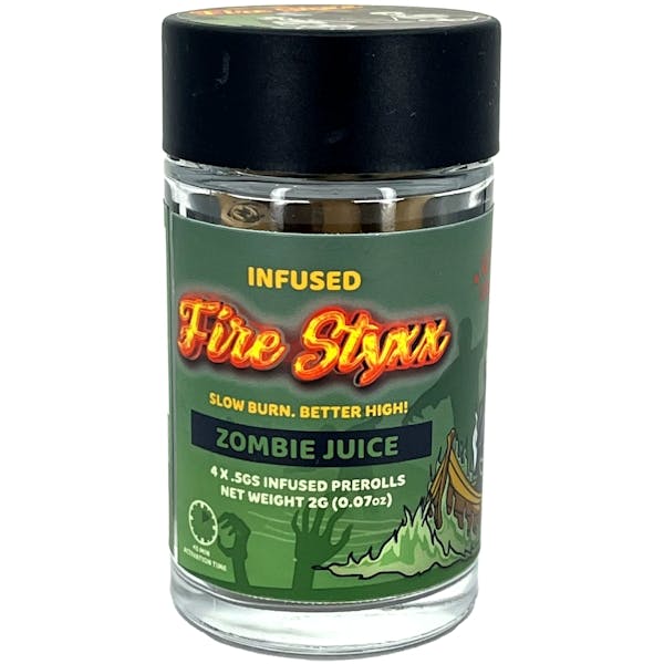 Product: Glorious Cannabis Co. | Zombie Juice Fire Styxx THCA Infused Pre-Roll 4pk | 2g