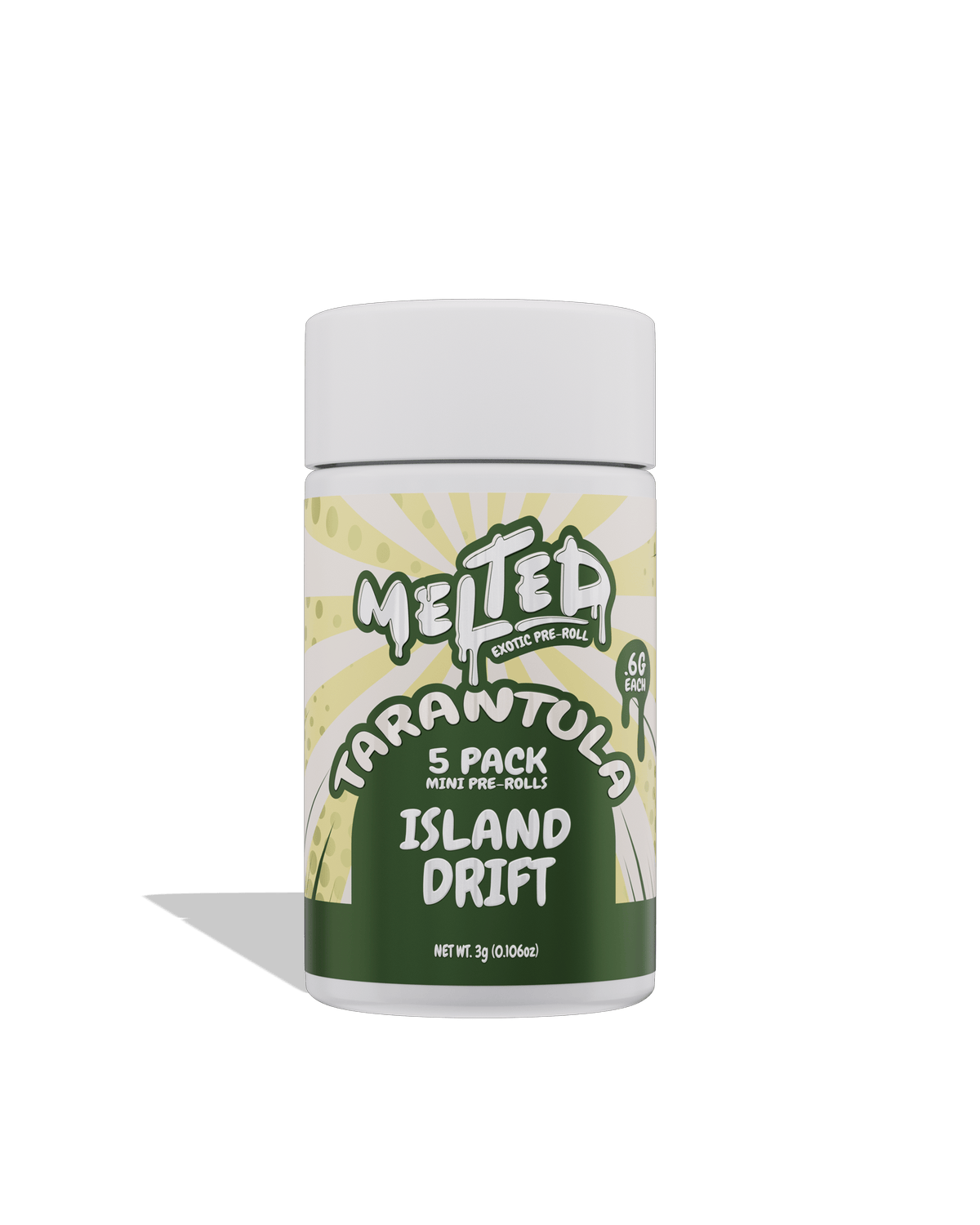 Product: Melted | Tarantula Pre-Roll 5-Pack - 3g - Island Drift