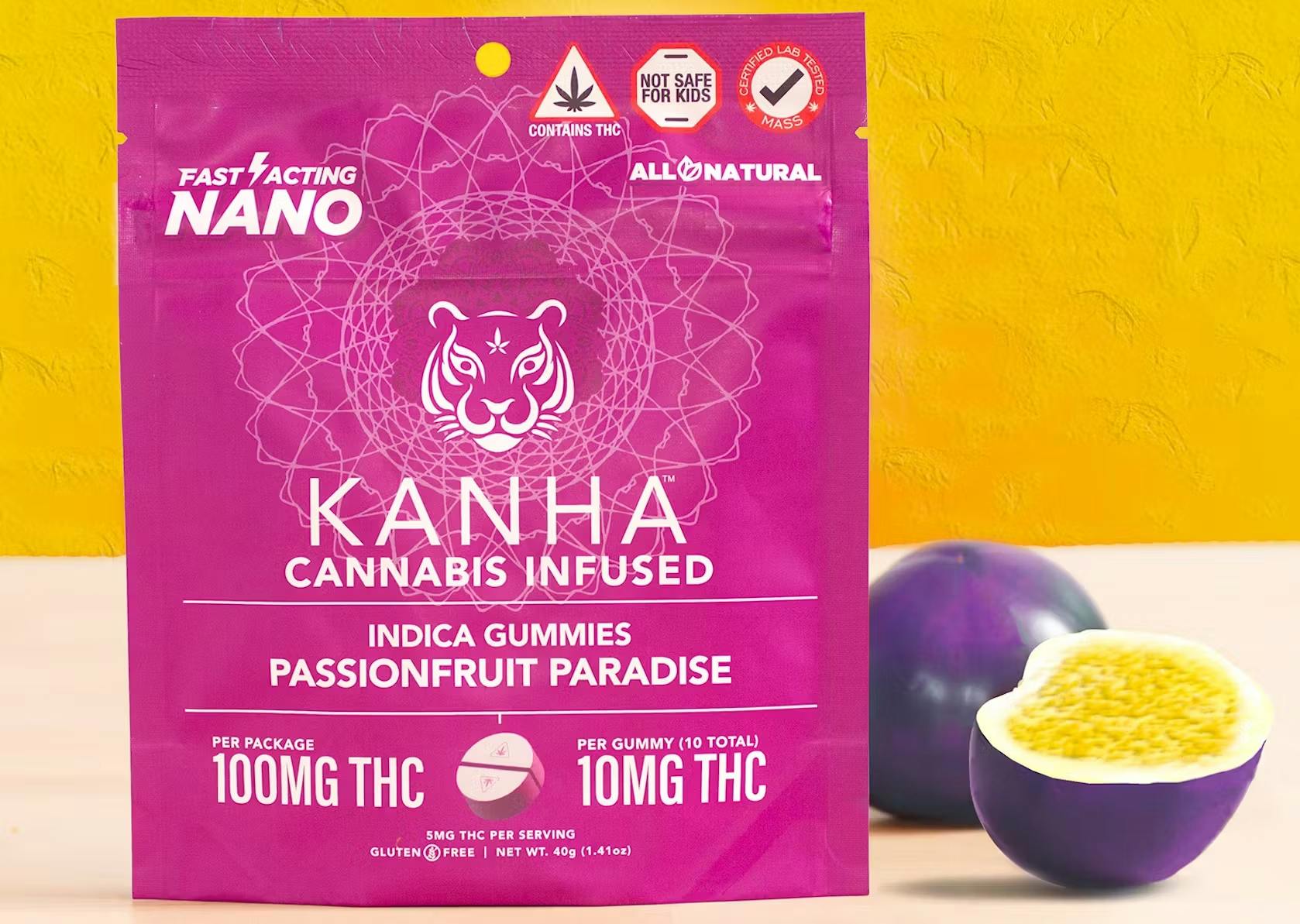 KANHA NANO Gummies | Passionfruit Paradise | 10pk - Redi Cannabis