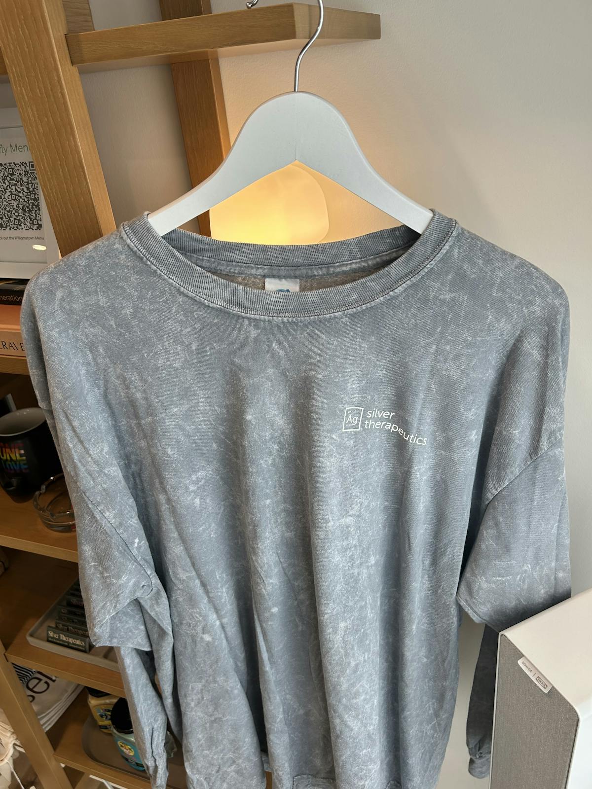 Image of Extra Large – Acid Wash Long Sleeve T-Shirt – Silver Therapeutics