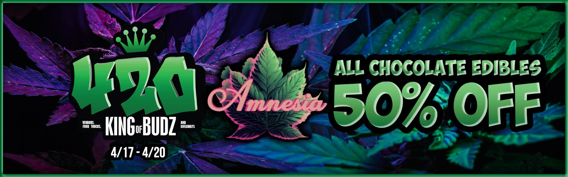 Amnesia ALL Chocolate Edibles - 50 Percent OFF