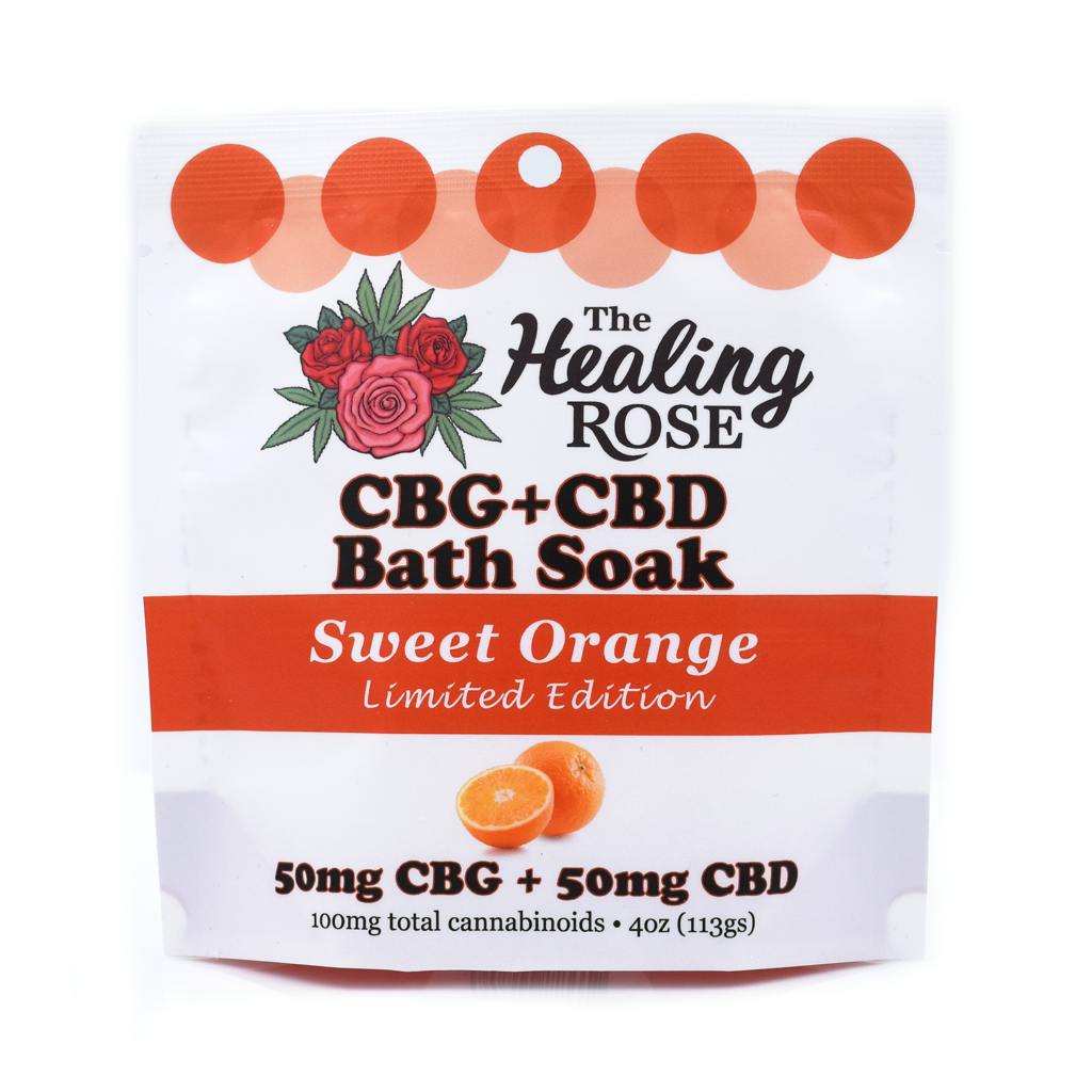 Healing Rose | Bath Soak | CBD | Sweet Orange | 100mg CBD