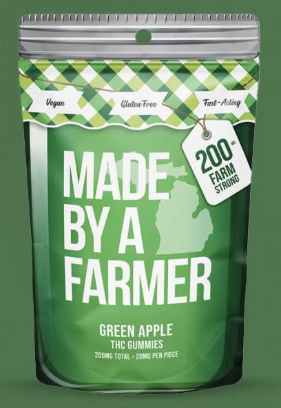 Product: Made by a Farmer | Fast Acting Gummies - 200mg - Green Apples
