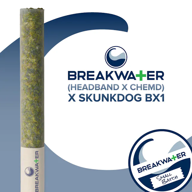Breakwater Pre-Roll (Headband x ChemD) x Skunkdog Bx1 1g (sativa hybrid, singles)