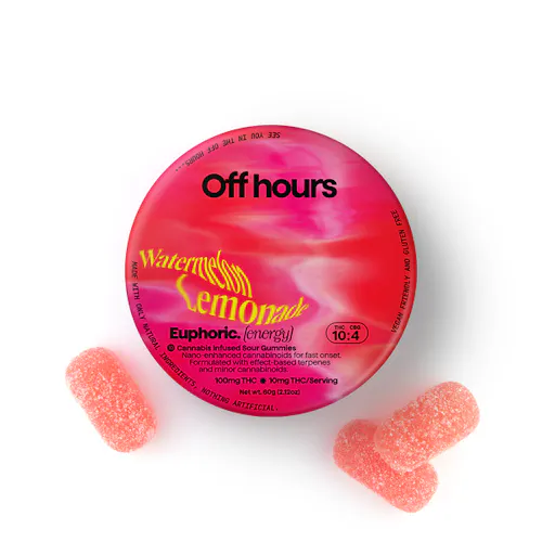 Off Hours | Watermelon Lemonade ‘Euphoric’ | Gummies | 10pk | 100mg-active