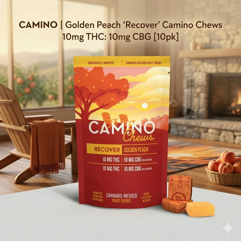 Product Camino | Golden Peach Chews | Gummies | 10ct | 100mg