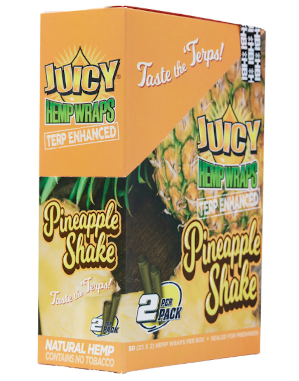 Product Juicy Jay's - Terp Enhanced Hemp Wraps - Pineapple Shake - 2pk