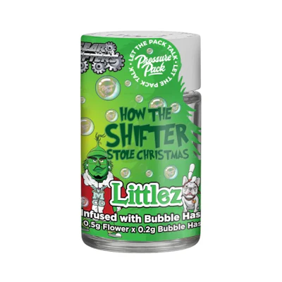 Pressure Pack x Gear Shifters - 5-Pack .7g Bubble Hash Infused Prerolls - How The Shifter Stole Christmas
