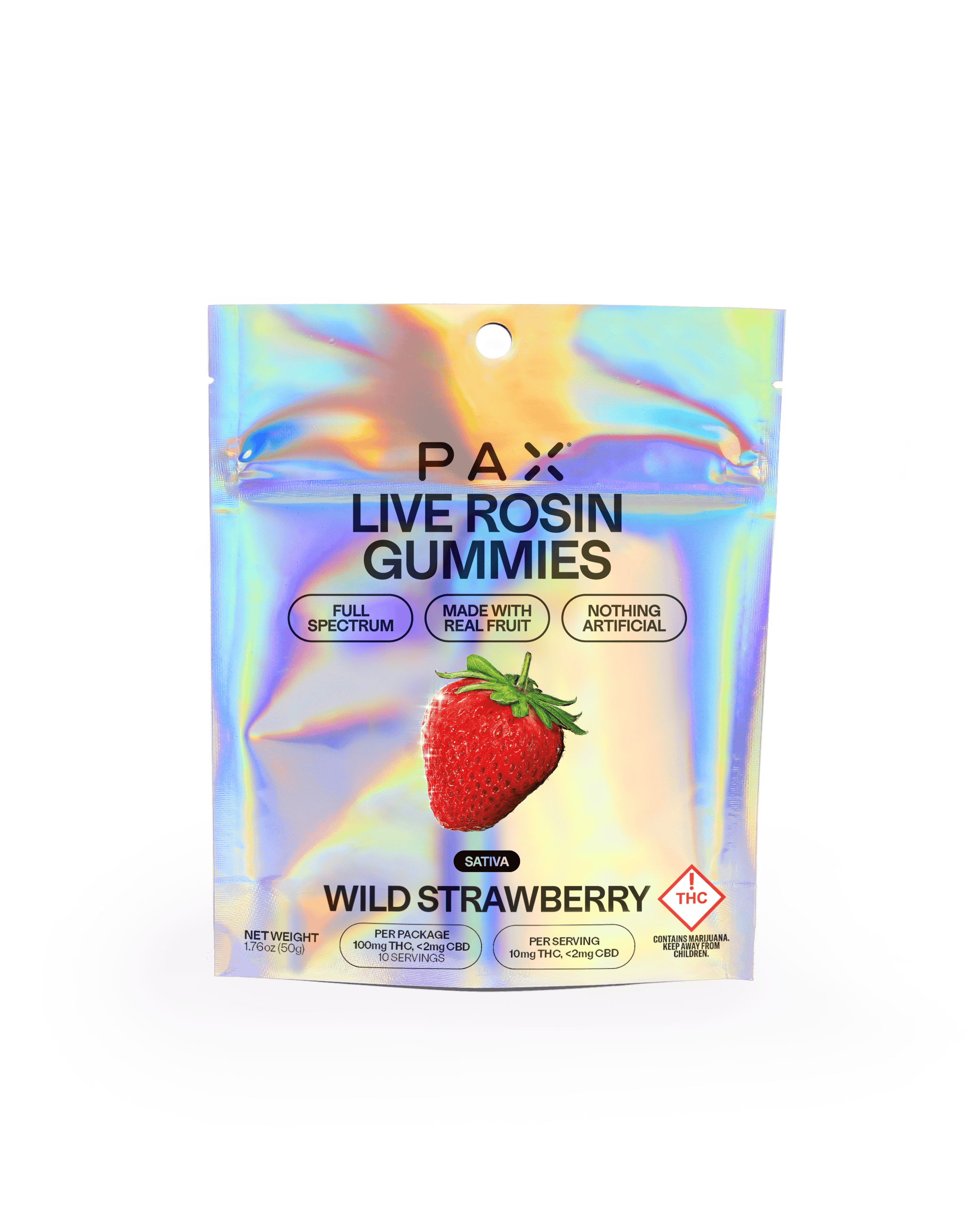 PAX PAX | Live Rosin Gummies | Wild Strawberry | S - Rocky Road Dispensary  CO