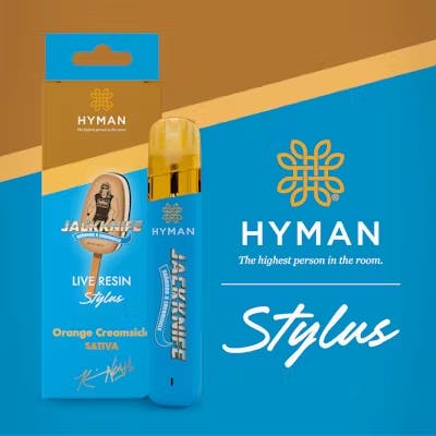 Product: HYMAN | KEVIN NASH x JACKKNIFE | LIVE RESIN DISPOSABLE STYLUS SATIVA