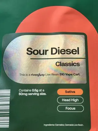 MFNY | SOUR DIESEL | 2 X .5 GRAM LIVE RESIN CARTRIDGE