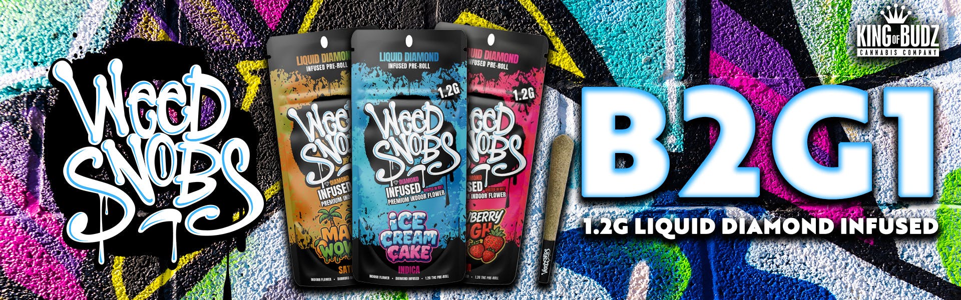 Weed Snobs 1.2g Liquid Diamond Infused - B2G1
