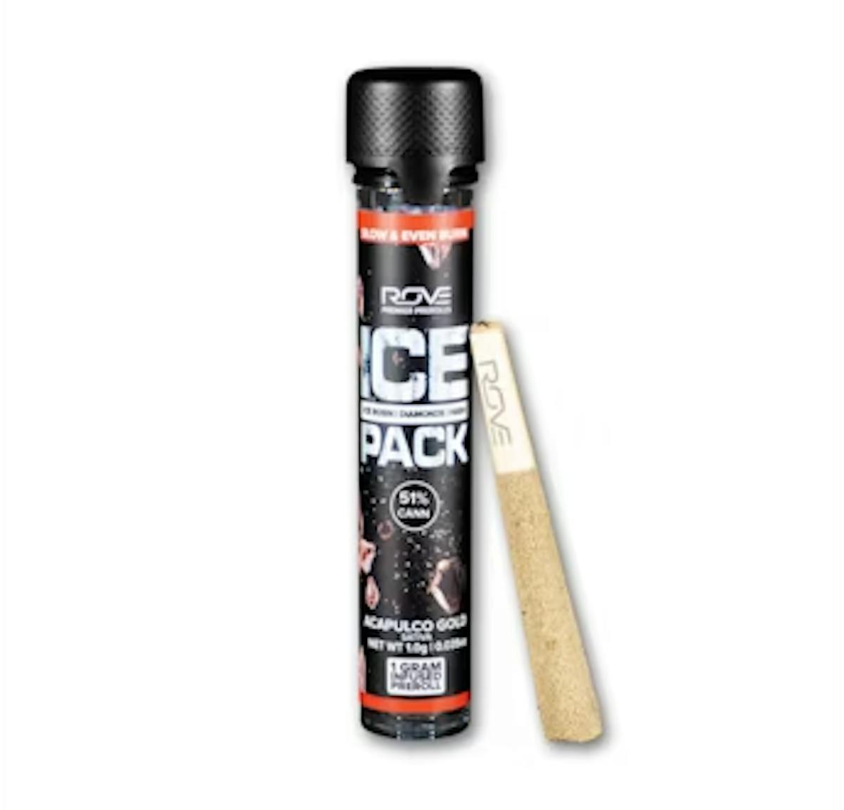 Image of Rove – ICE PACK – Acapulco Gold – Rosin, Diamond, & Hash Infused Preroll
