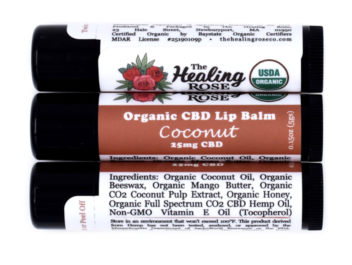 Photo of The Healing Rose Coconut CBD Lip Balm 25mg