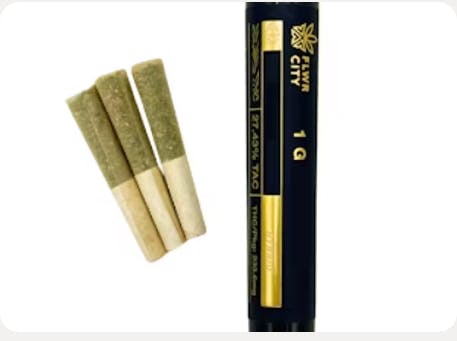 FLWR CITY- 0.35g Dogwalker Pre roll joints 3pk-Truffle Monkey