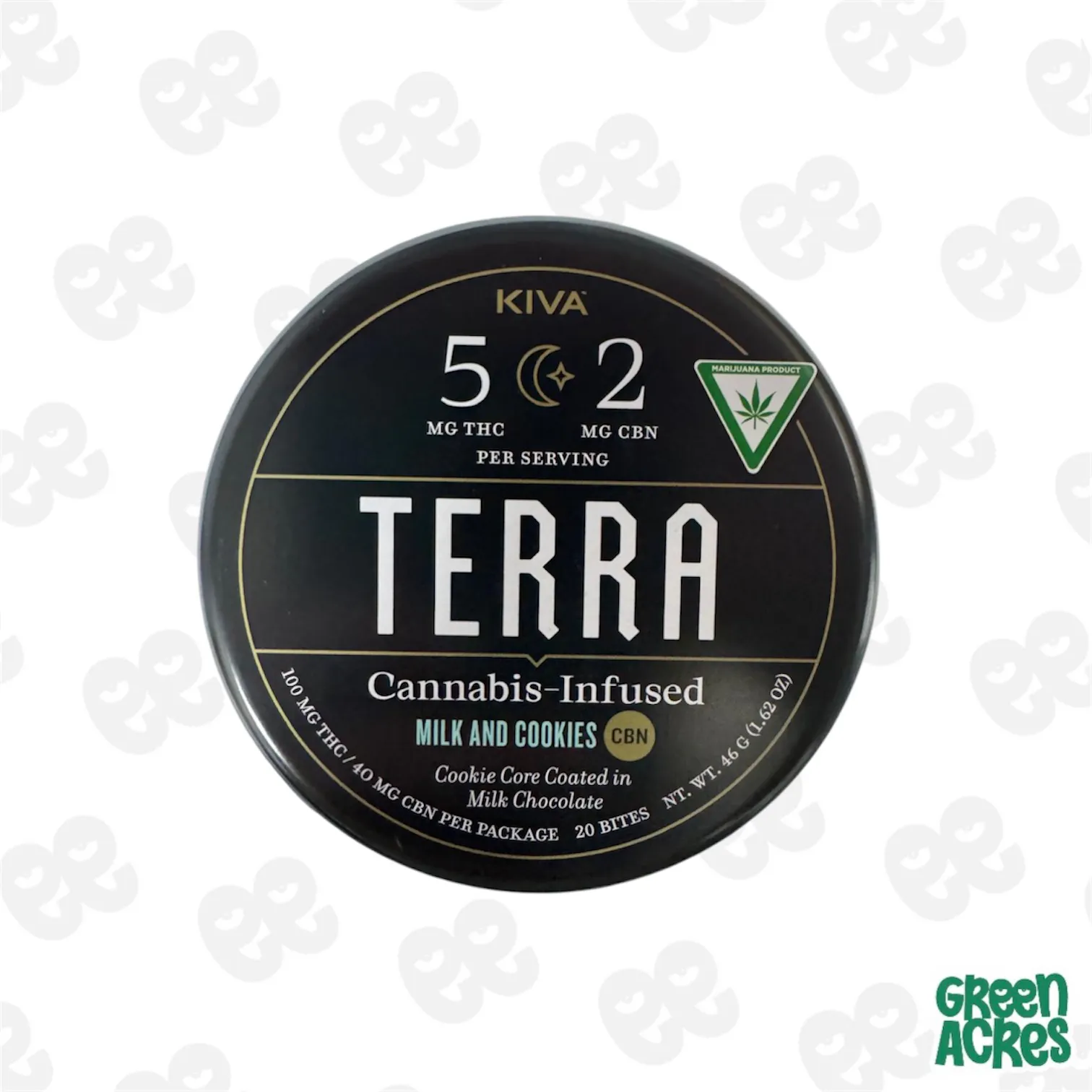Terra: Milk & Cookies 100MG Bites THC:CBN | Green Acres