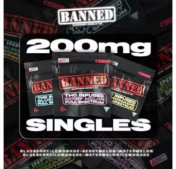 Banned - 200mg Single Gummy - Green Apple