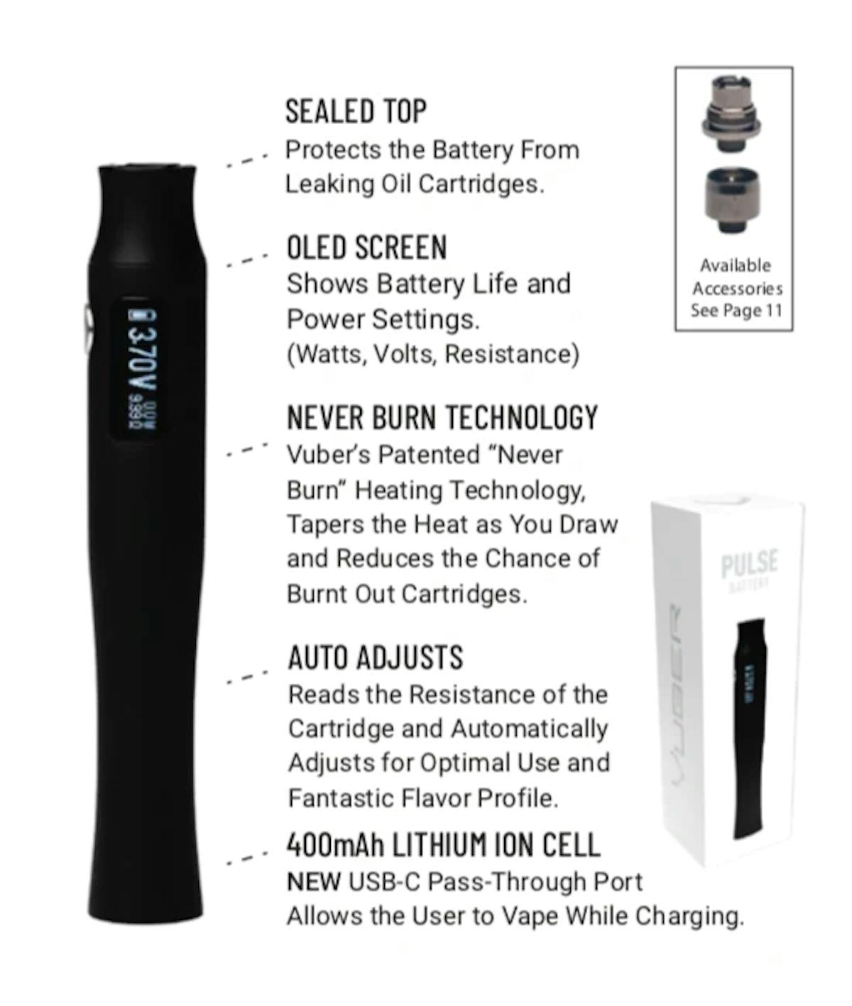 Image of Vuber Pulse | Smart Battery | OLED Screen