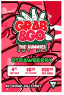 GRAB & GO GRAB & GO | STRAWBERRY GUMMIES - 4PK | 200MG — EDIBLES