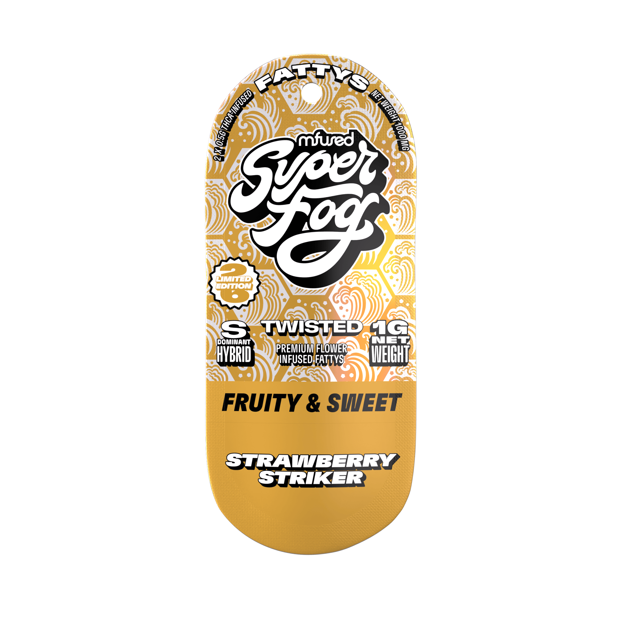 Mfused SuperFog Twisted 1g Infused Pre-Roll 2pk - Strawberry Striker