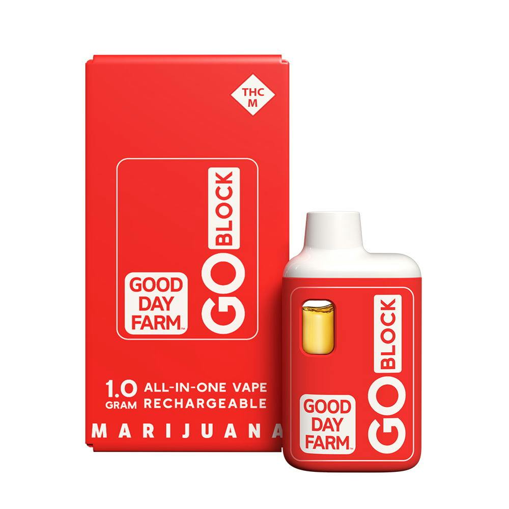 GDF: GO Block Vape | Strawberries and Cream | All-In-One | 1g | NOLA