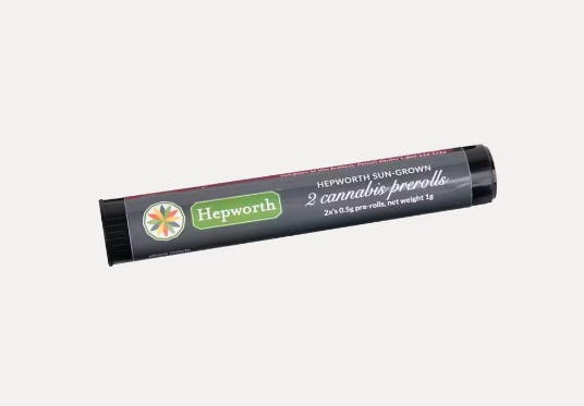 Hepworth | 0.5g Bubble Hash Infused Pre-Rolls 2pk (1g)  | Gorilla Glue x Purple Punch