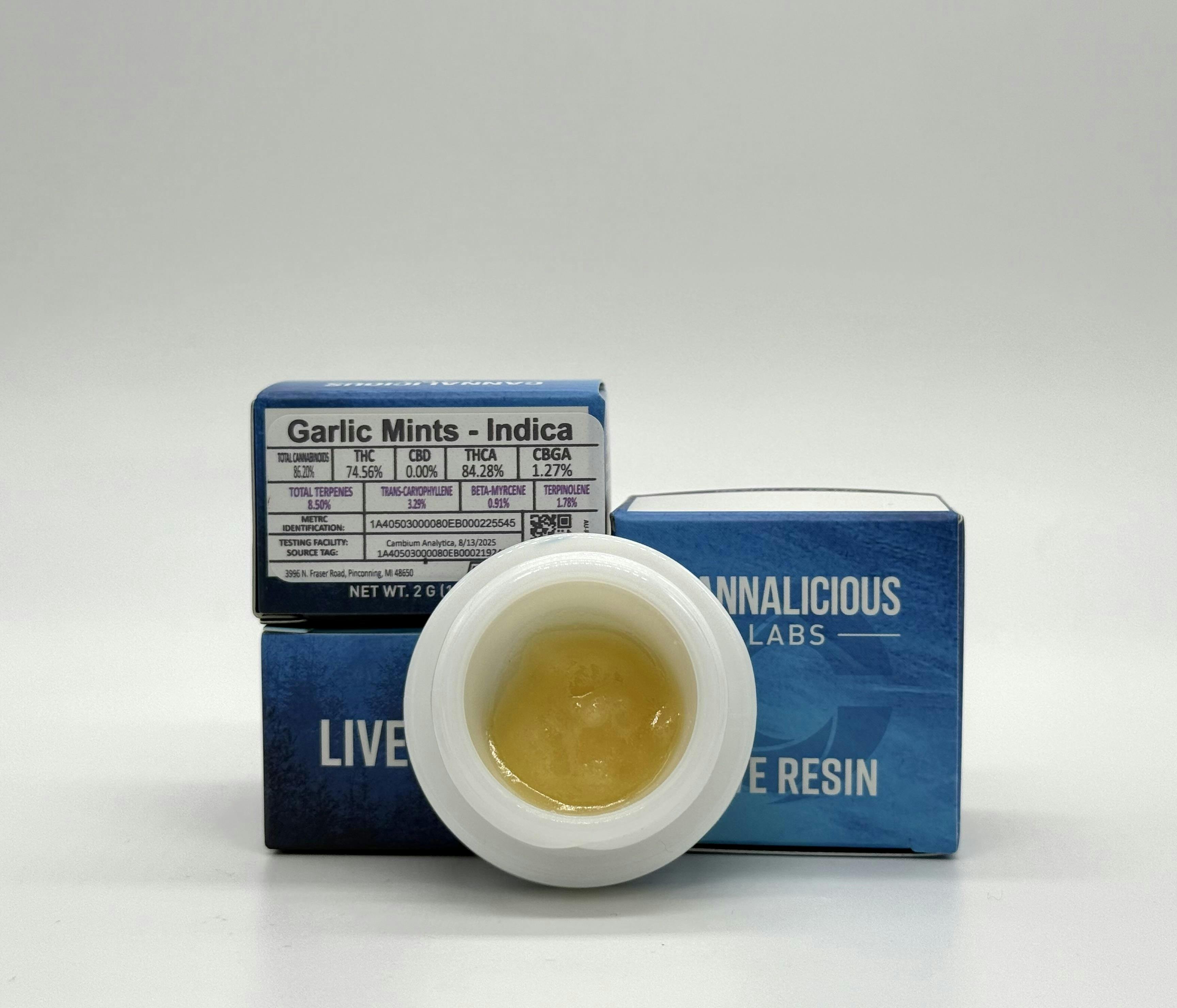 Cannalicious - 2g Live Resin - Garlic Mints