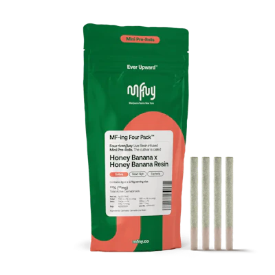 MFNY - 4 Pack .75g Live Resin Infused Prerolls - Honey Banana x Honey Banana - PRE_ROLLS by MFNY at King of Budz