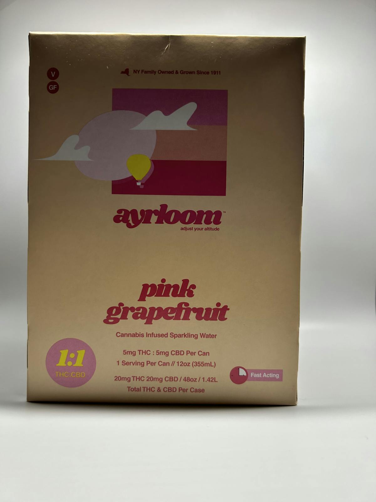 Photo of Ayrloom – Pink Grapefruit 12 oz 4pk 5mg