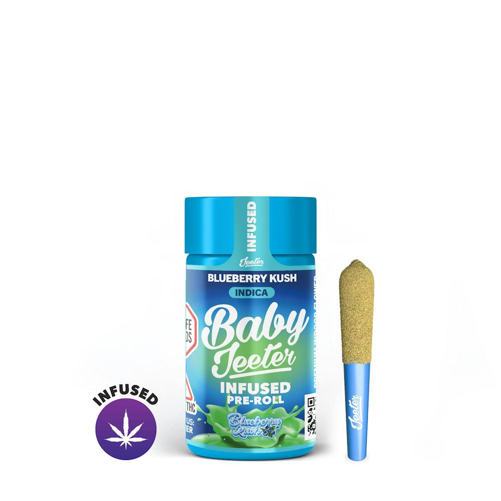 Product Baby Jeeter | Blueberry Kush | Infused Pre-Roll | .5g/5pk