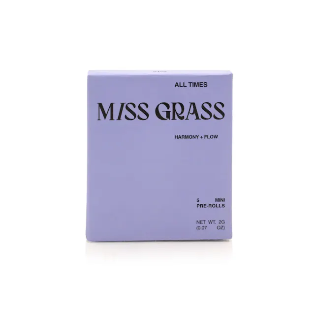 Miss Grass Mini Pre-Roll Pack All Times - Grape Kush 5pk/2g (hybrid, packs)