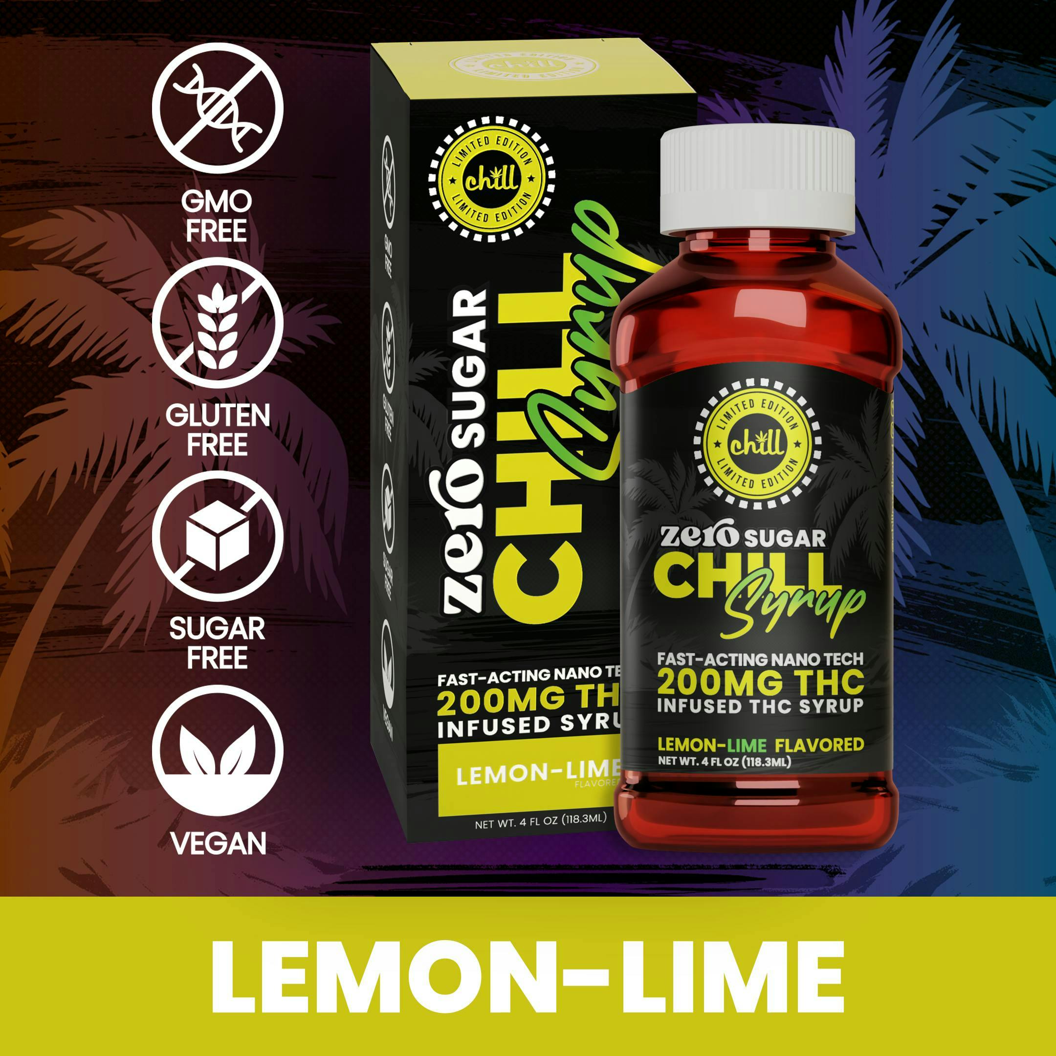 Product: CHILL MEDICATED | LEMON LIME | SUGAR-FREE MEDICATED TO-GO SYRUP | 200MG