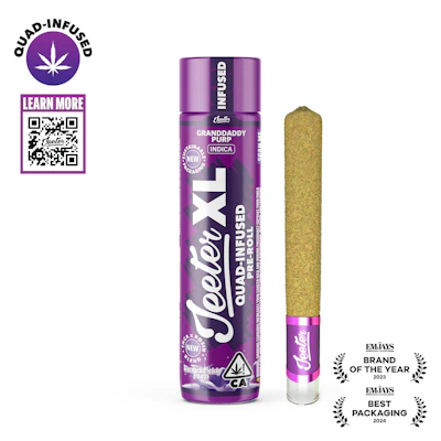 Jeeter - 2g Quad Infused Preroll - Granddaddy Purp - PRE_ROLLS by Jeeter at King of Budz