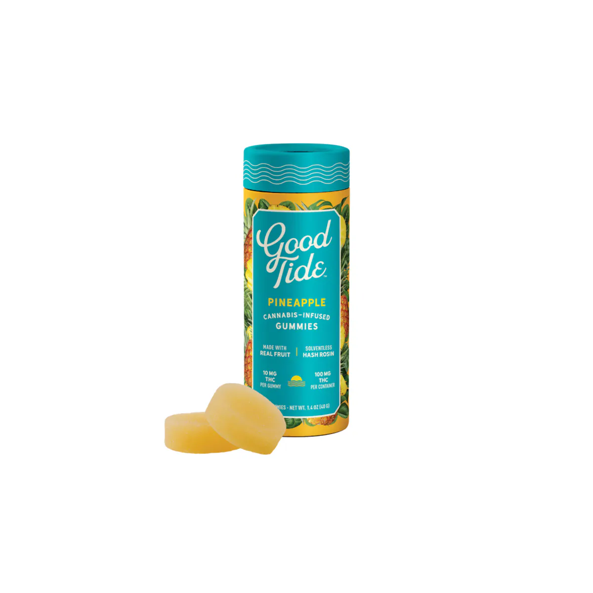 Good Tide 100mg PINEAPPLE Sativa Solventless Hash Rosin Cannabis ...