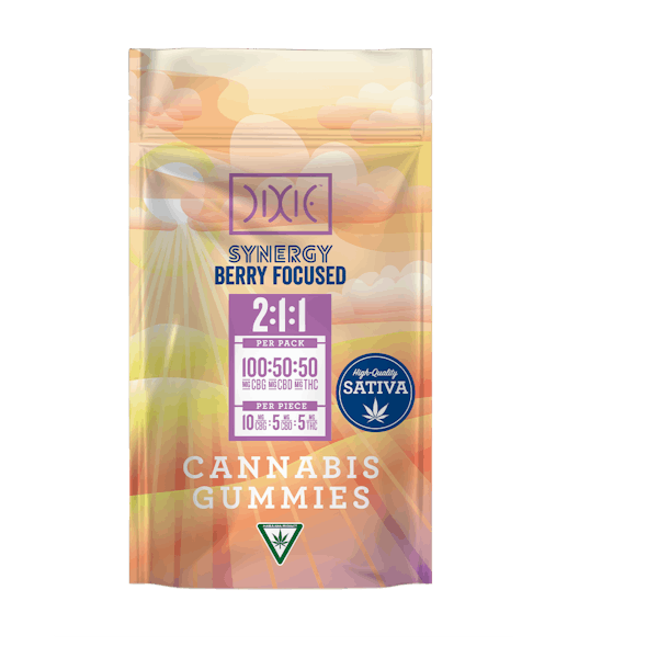 Product: Dixie | Berry Focused Synergy 2:1:1 CBG:CBD:THC Gummies | 100mg:50mg:50mg*