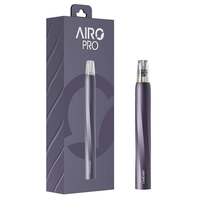 AiroPro is the gold standard for smoothness, consistency, and power. Its sculpted, virtually unbreakable unibody design delivers a balanced, durable experience, while signature haptic feedback helps reduce clogs without distracting lights or buttons. Engineered as a true closed-loop system, AiroPro hardware and oil work together seamlessly, with universal compatibility across every AiroPod, past and present. An intelligent airflow system delivers increased vapor, while USB-C charging offers added convenience. Available in five premium metallic finishes—Ice White, Satin Titanium, Forest Green, Deep Indigo, and Stealth Black - and backed by a 365-day warranty.