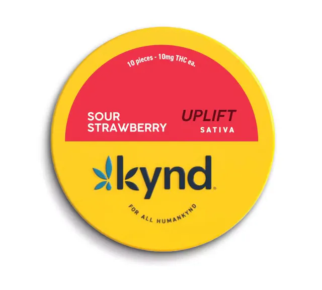 Kynd Gummies - Uplift Sour Strawberry 10mg/10pk (sativa, 2.8g)