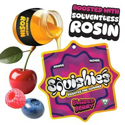 Blazed Berry - Gummies 200MG Indica by Squishies – Edibles at Gatsby Cannabis