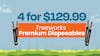 4 for $129.99 - Treeworks Premium Disposables