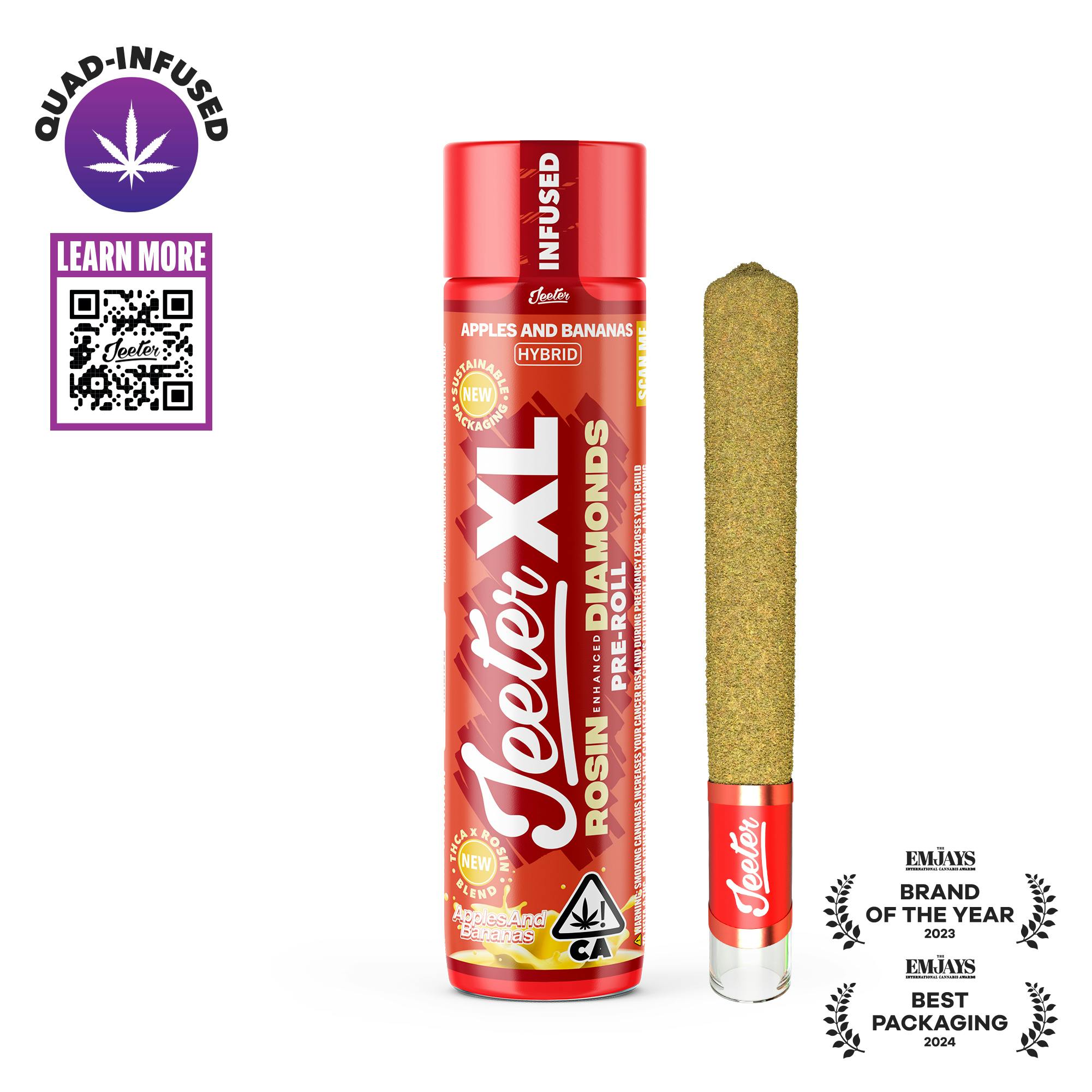 Apples and Bananas Quad-Infused XL Jeeter Joint | 2g